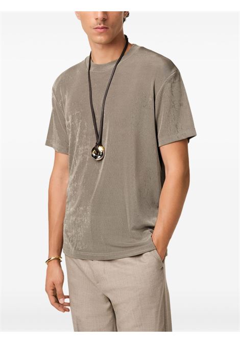 T-shirt a maniche corte in grigio Ami paris - uomo AMI PARIS | HTS146JE01100952